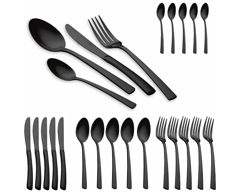 Berlinger Haus 24-teiliges Besteck-Set BLACK