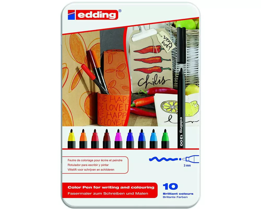 edding Fasermaler 1300 Set mit 10 Stück