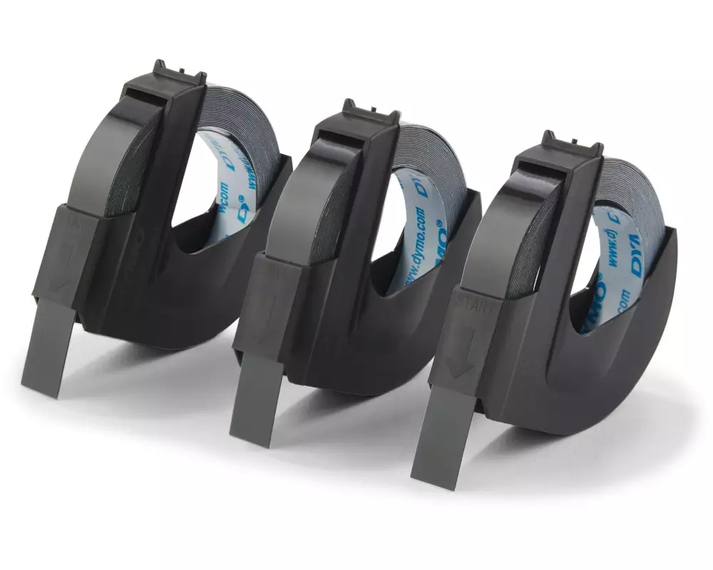 DYMO Beschriftungsband Weiss auf Schwarz