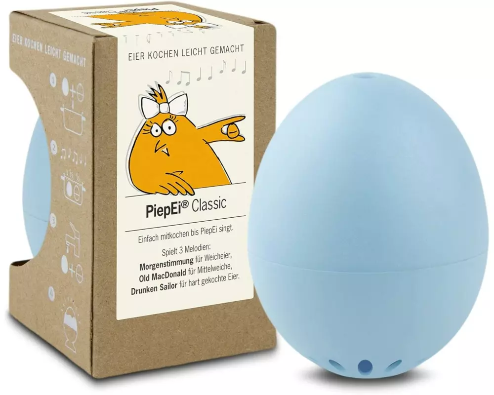 PiepEi Küchentimer Singende Eieruhr Classic, Hellblau