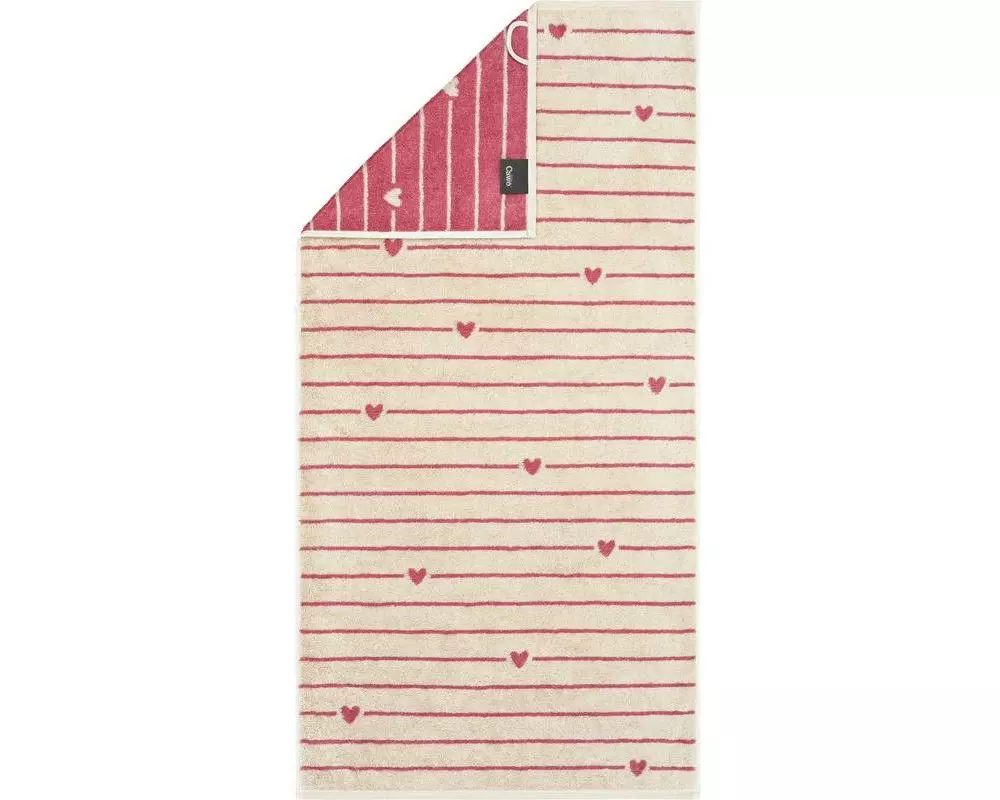 Cawö Duschtuch Heart Beats 70 x 140 cm, Pink