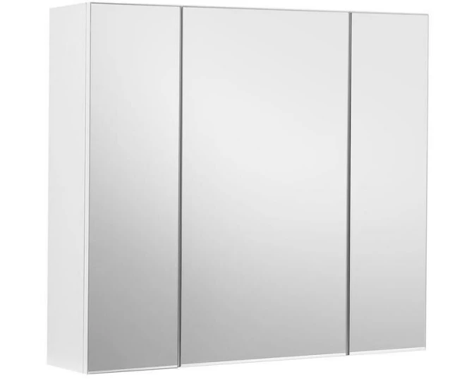 VASAGLE Badezimmerregal mit Spiegel 55 x 60 cm, Weiss