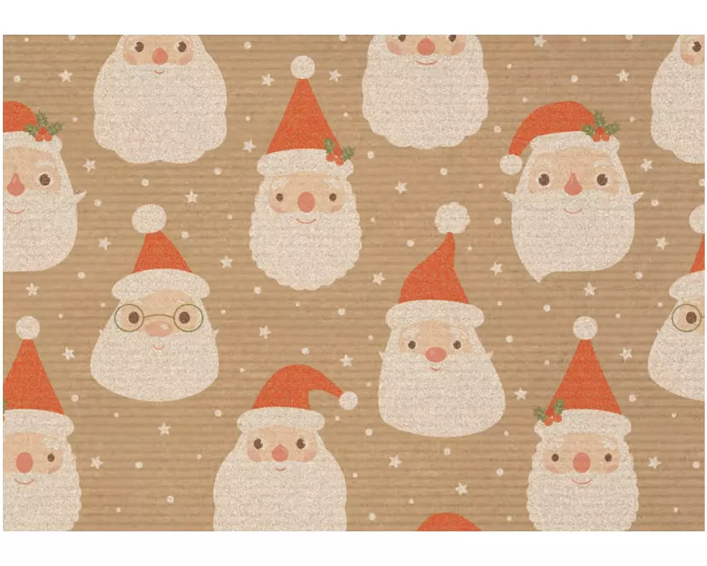Braun + Company Geschenkpapier 2mx70 cm, Nikolo Weihnachtsmann
