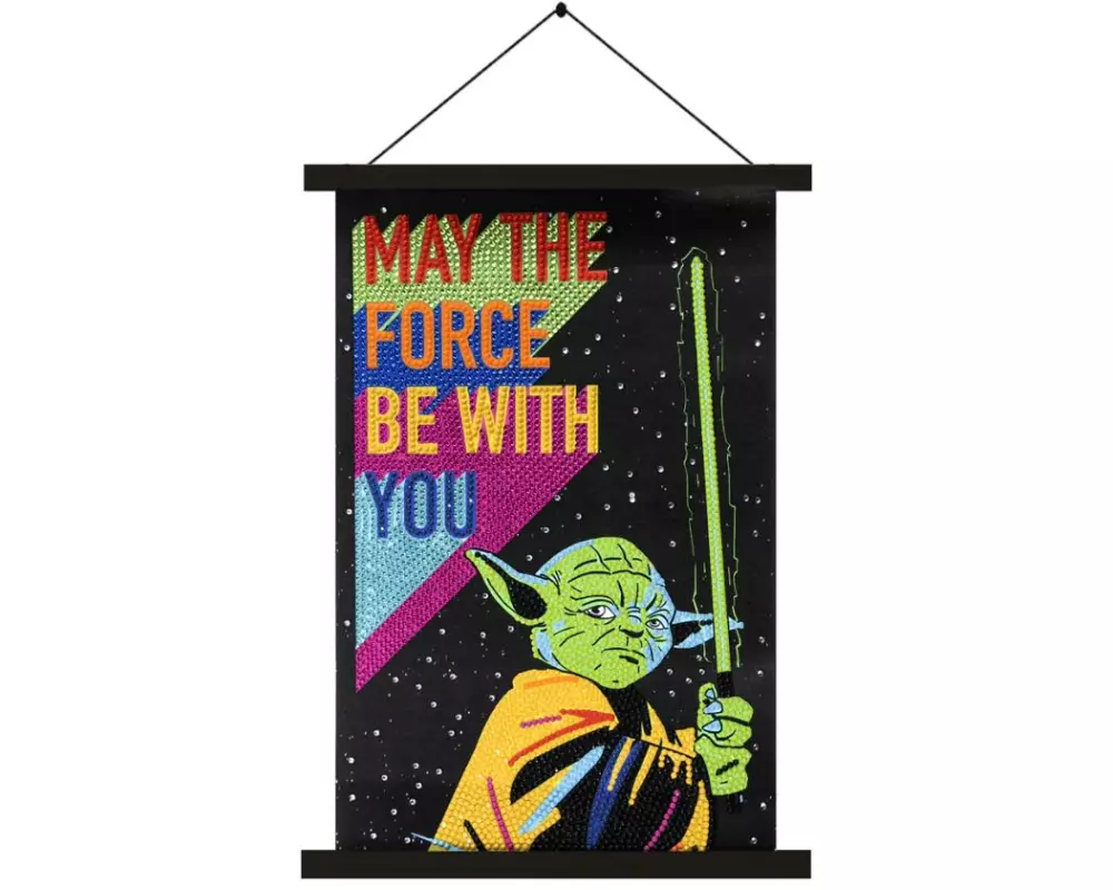 CRAFT Buddy Bastelset Yoda Mini Crystal Art Scroll Kit 20 x 30 cm