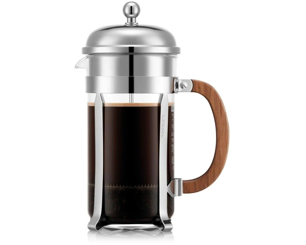 Bodum Kaffeebereiter Chambord Verchromt, Silber, 1 l