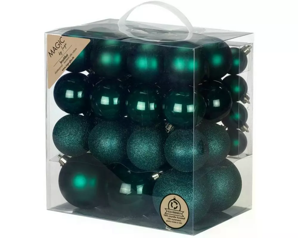 INGES CHRISTMAS DECOR Weihnachtskugel 54 Stück, Grün