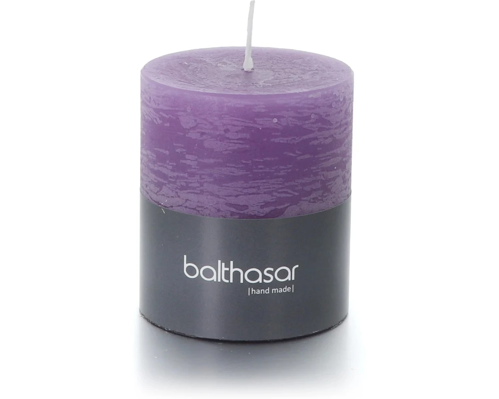 balthasar Zylinderkerze Rustico 7 x 8 cm, Flieder