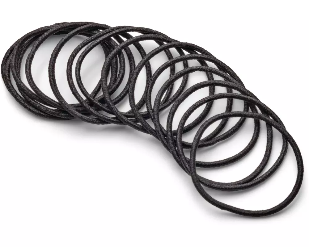DailyGo Haargummi ohne Metallverschluss 5 cm 15 Stück, schwarz
