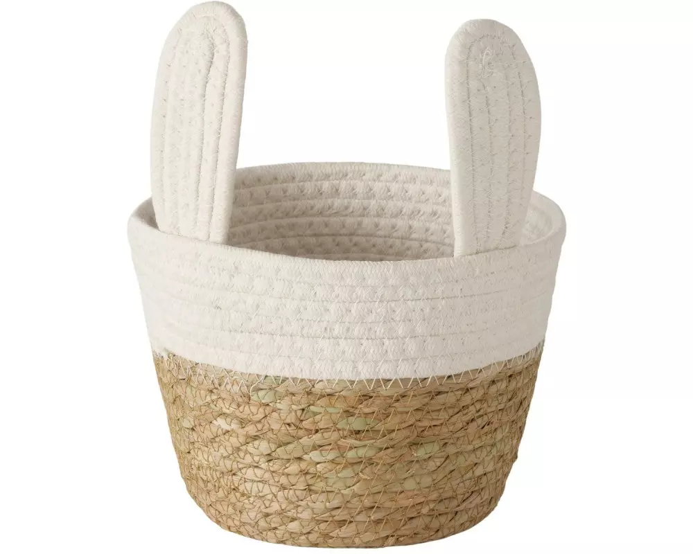 Boltze Osterkorb Nila 1 Stück, Braun/Weiss, 20 x 27 cm