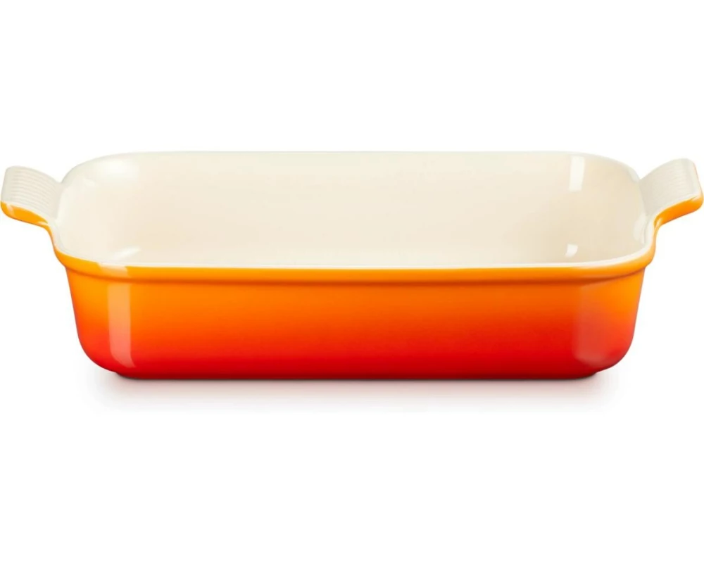Le Creuset Auflaufform Tradition, 32 cm Eckig, Hellrot