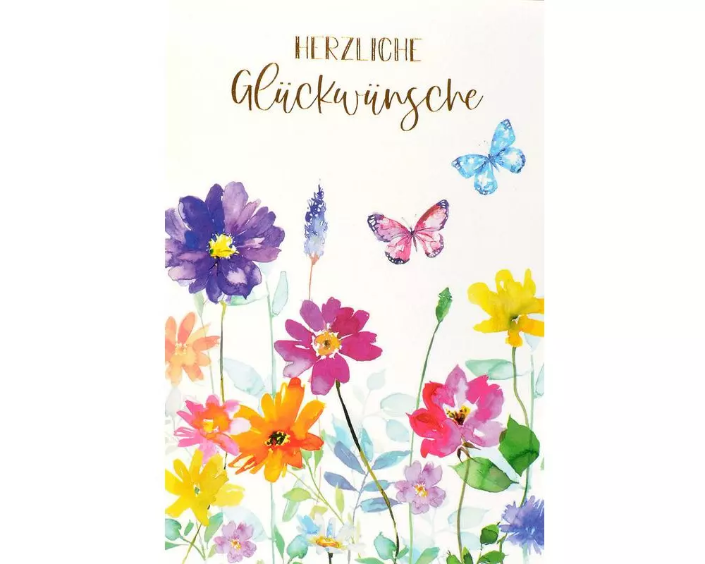 ABC Geburtstagskarte Schmetterling B6