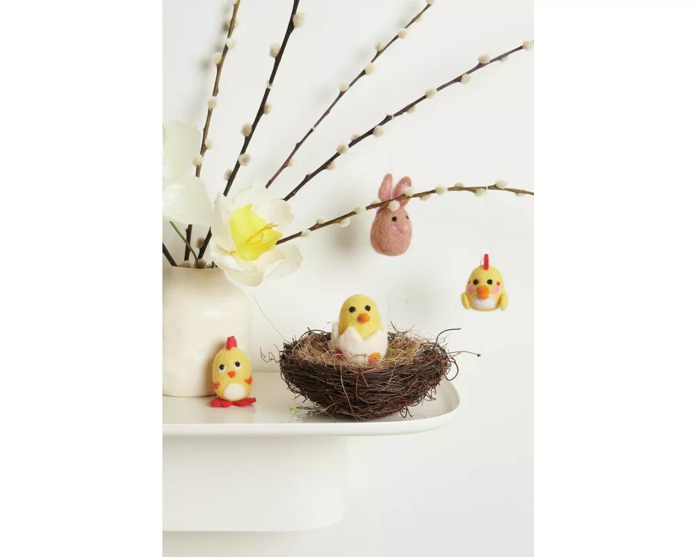 Aufhänger Filz-Osterfiguren 3D, 4 Stk