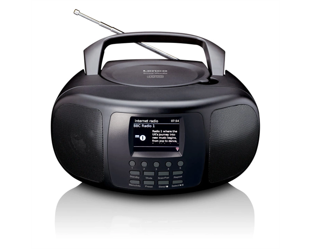 Lenco Internet Radio SCD-6000BK DAB+/FM, Bluetooth, CD-Player, LCD-Farbdisplay