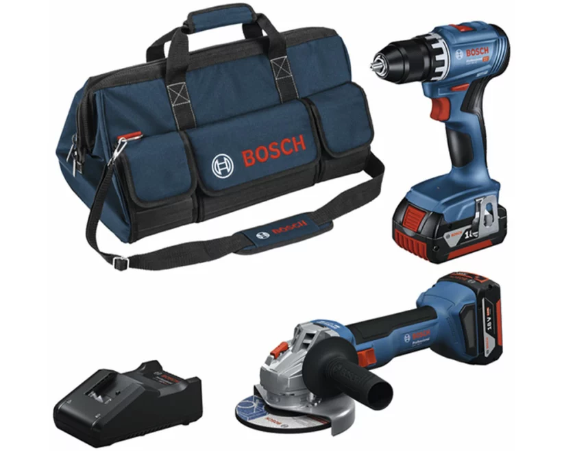Bosch 2 Tool Kit 18V GSR+GWS+2x4.0Ah+GAL 0.615.A50.07N