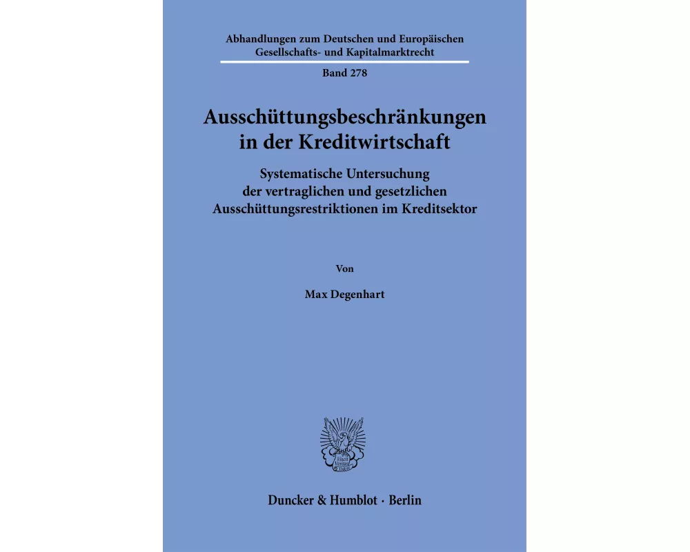 Ausschüttungsbeschränkungen in der Kreditwirtschaft