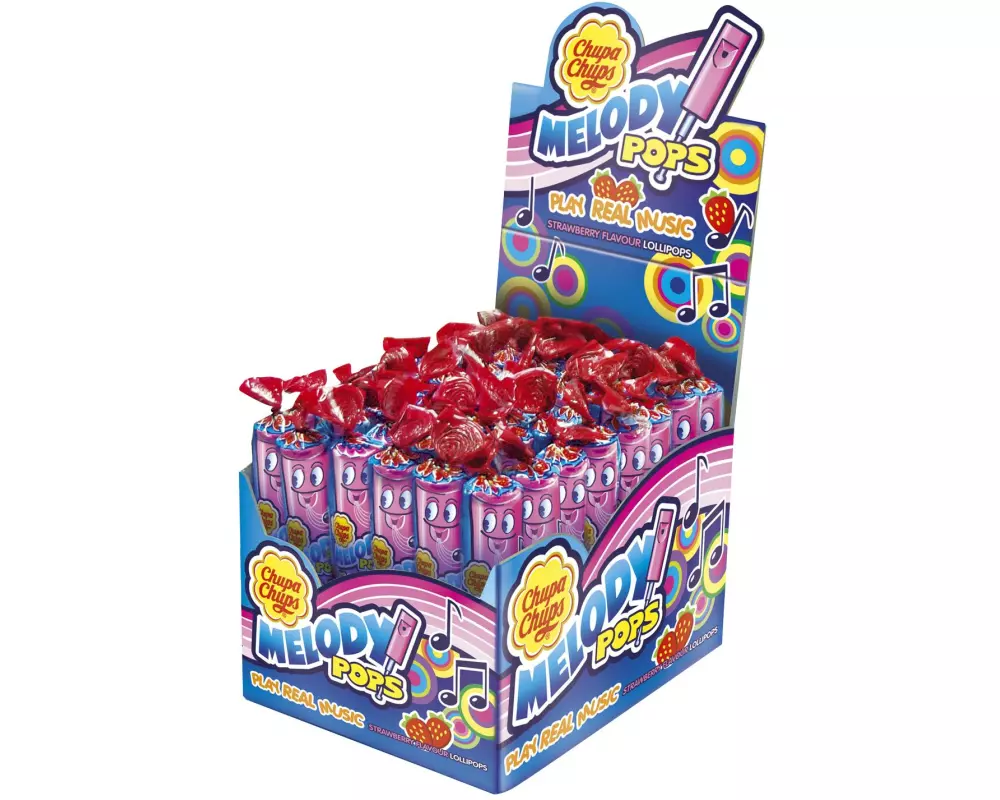 Chupa Chups Lollipop Melody Pops Erdbeer 48 x 15 g