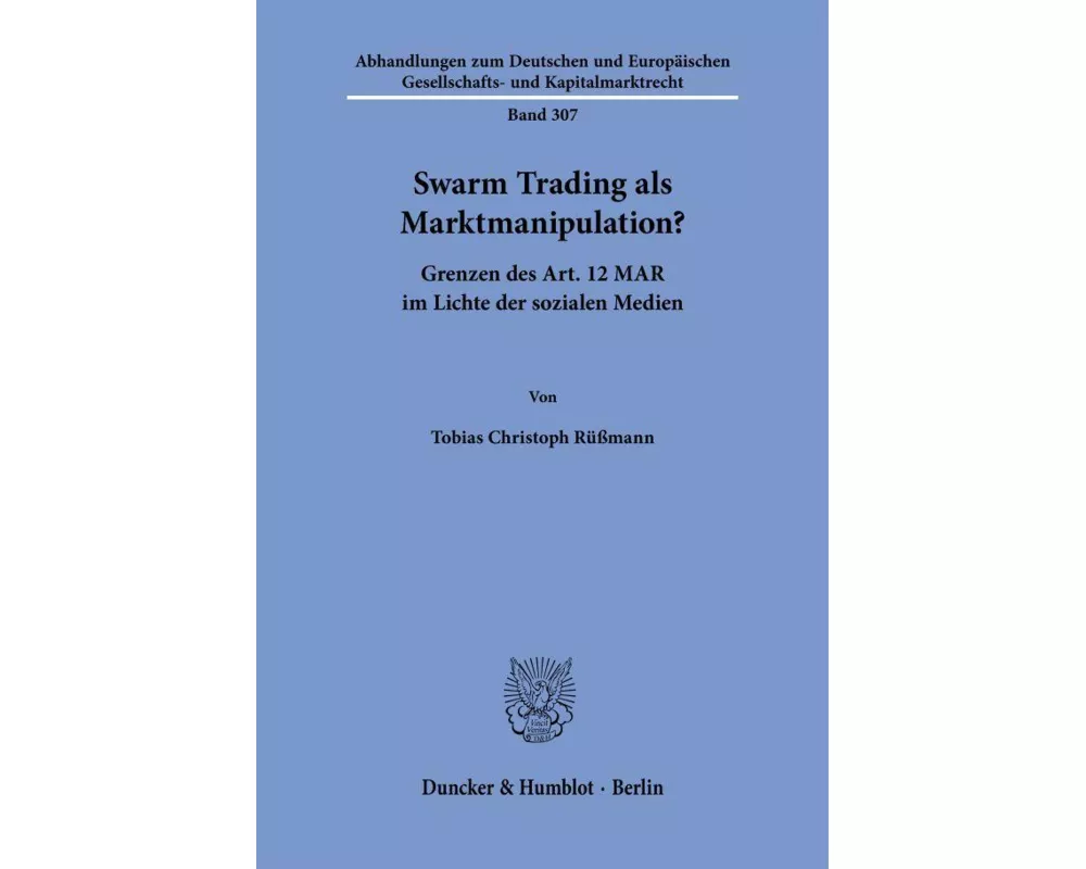 Swarm Trading als Marktmanipulation?