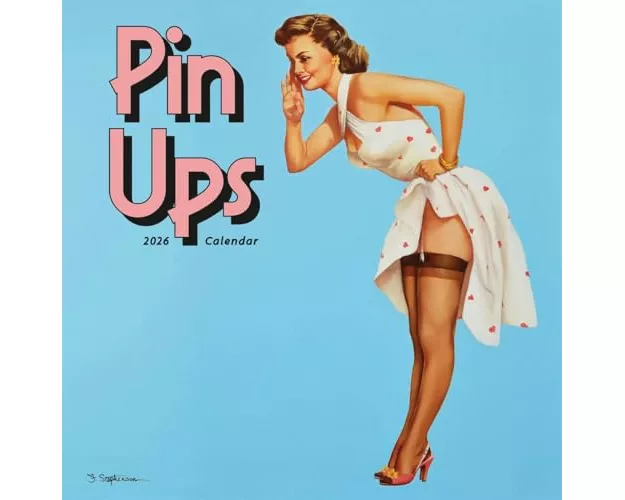 Pin Up Girls Square Wall Calendar 2026