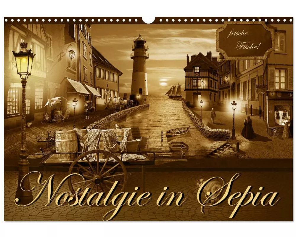 Nostalgie in Sepia (Wandkalender 2026 DIN A3 quer), CALVENDO Monatskalender