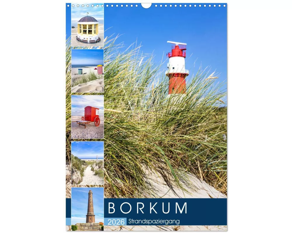 Borkum Strandspaziergang (Wandkalender 2026 DIN A3 hoch), CALVENDO Monatskalender