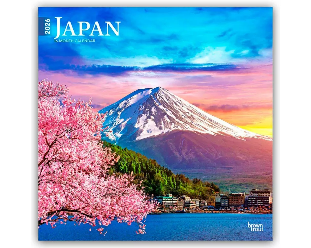 Japan 2026 12 X 24 Inch (Hanging) Monthly Square Wall Calendar Plastic-Free