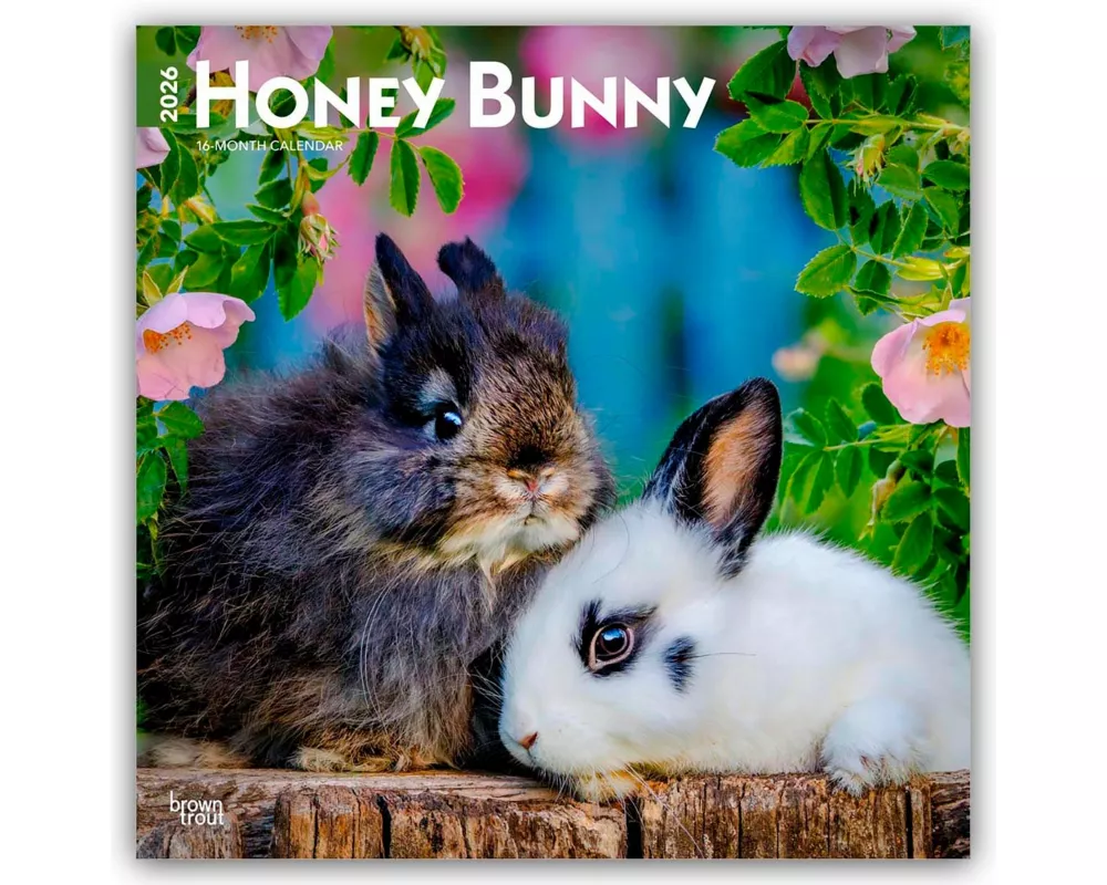 Honey Bunny - Süße Häschen 2026 - 16-Monatskalender