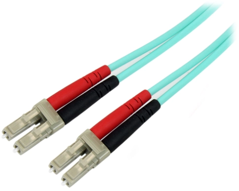StarTech.com 10m (30ft) LC/UPC to LC/UPC OM3 Multimode Fiber Optic Cable, Full Duplex Zipcord Fiber, 100Gbps, LOMMF, LSZH Fiber Patch Cord