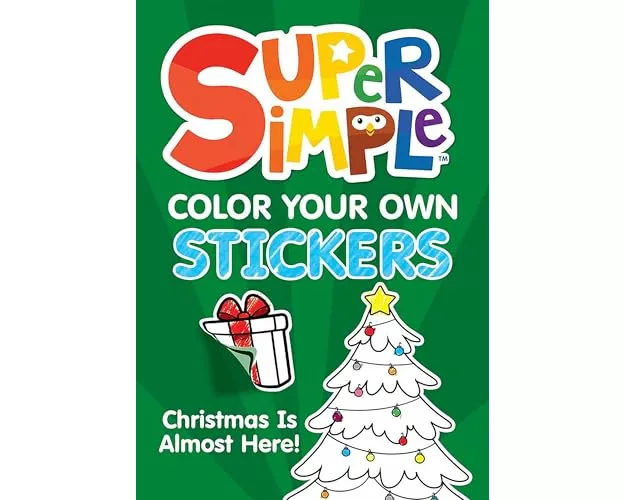 Super Simple™ Color Your Own Stickers: Christmas Is Almost Here!