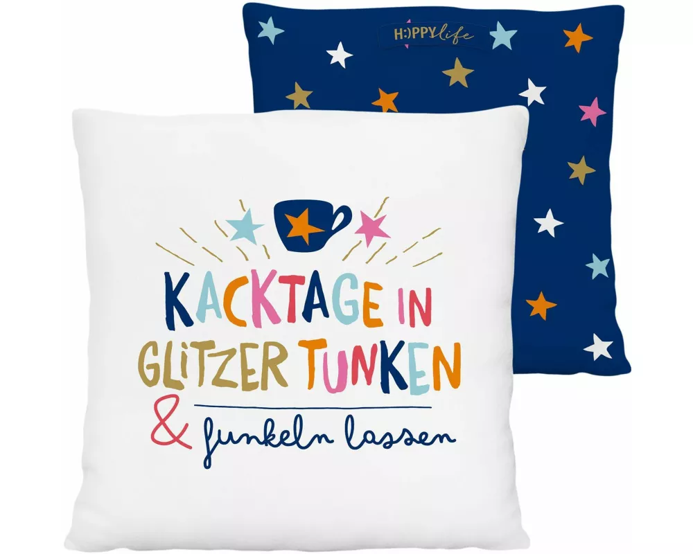 Plüschkissen mit Motiv 'Kacktage'