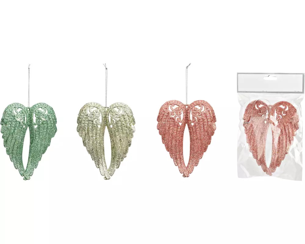 ROOST Weihnachtsanhänger 10x14cm 10041062 Flügel, assortiert