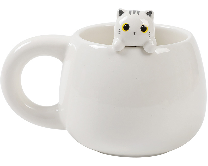 I-TOTAL Tasse Up & Down 300ml XL2525A White Cat