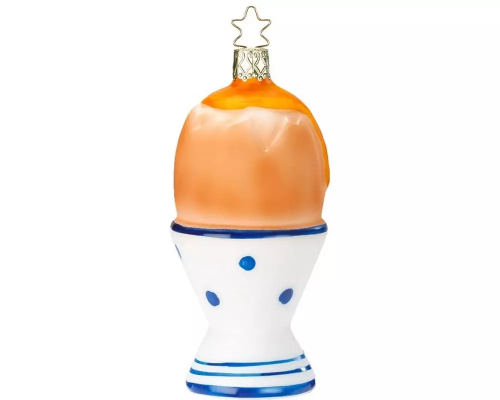Inge Glas Manufaktur Weihnachtskugel Frühstücksei Mehrfarbig