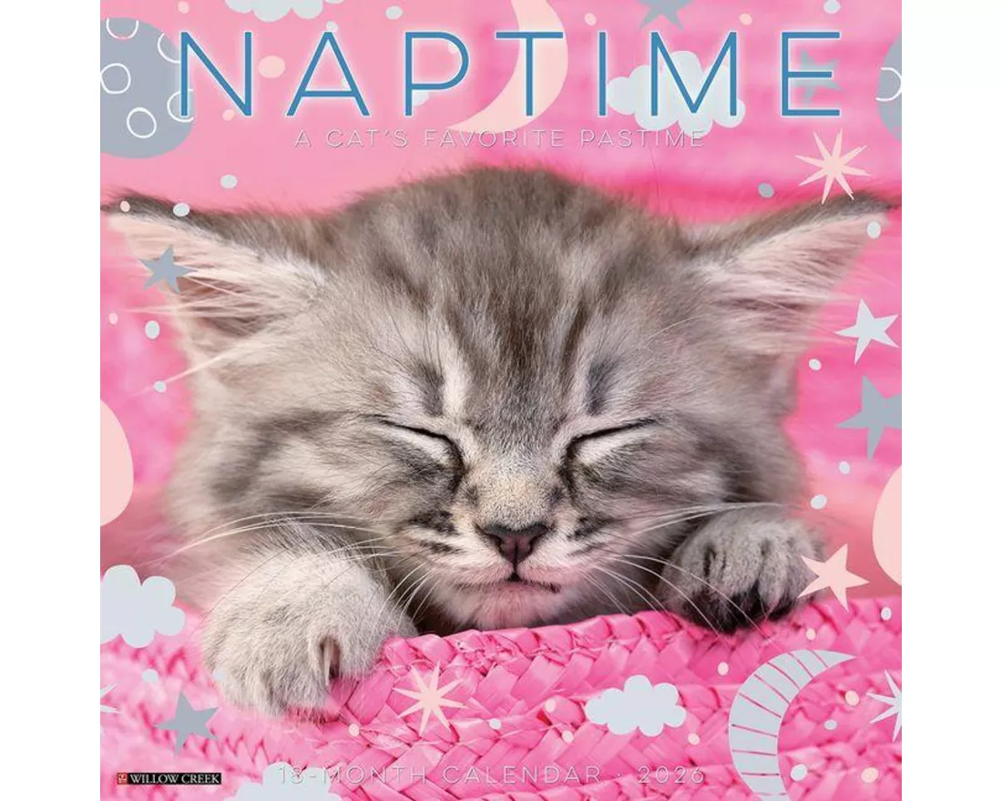 Naptime: A Cat's Favorite Pastime 2026 Wall Calendar