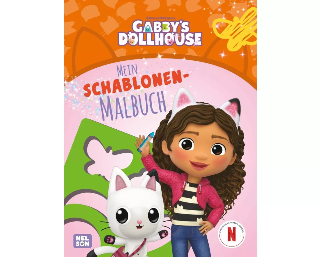 Gabby's Dollhouse: Mein Schablonen-Malbuch
