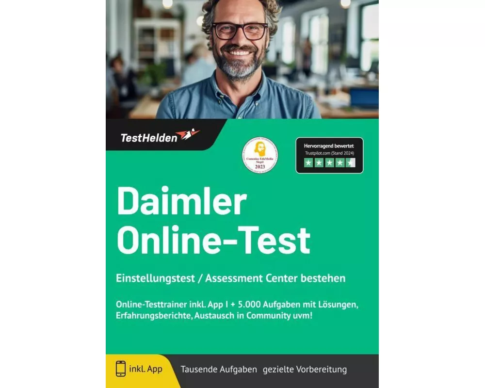 Daimler Online-Test Einstellungstest / Assessment Center bestehen - Online-Testtrainer inkl. App I + 5.000 Aufgaben mit Lösungen, Erfahrungsberichte,