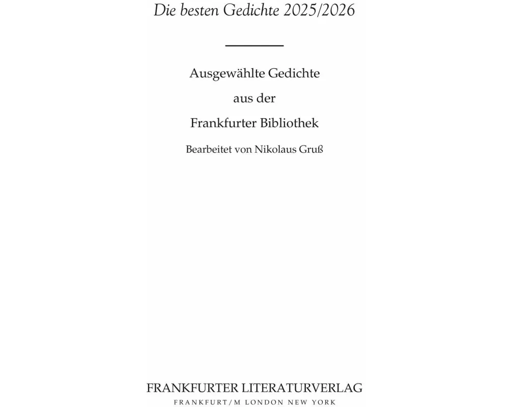 Die besten Gedichte 2025/2026