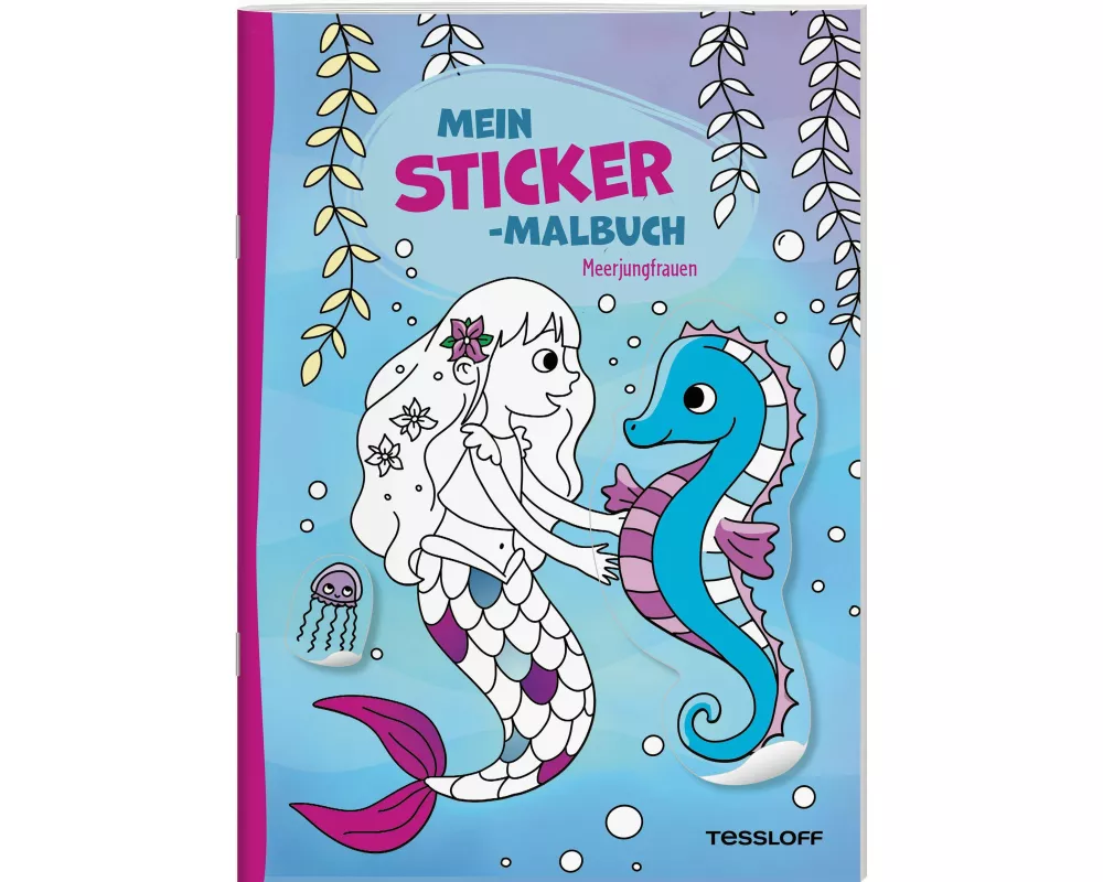 Mein Sticker-Malbuch. Meerjungfrauen