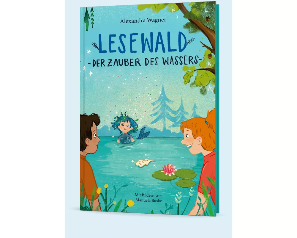 Lesewald, Der Zauber des Wassers - Buch zum Lesen lernen | Thema: Mehr Mut bei Angst vor Wasser | Lesen erster Wörter, Vorlesen, Mitmachspaß