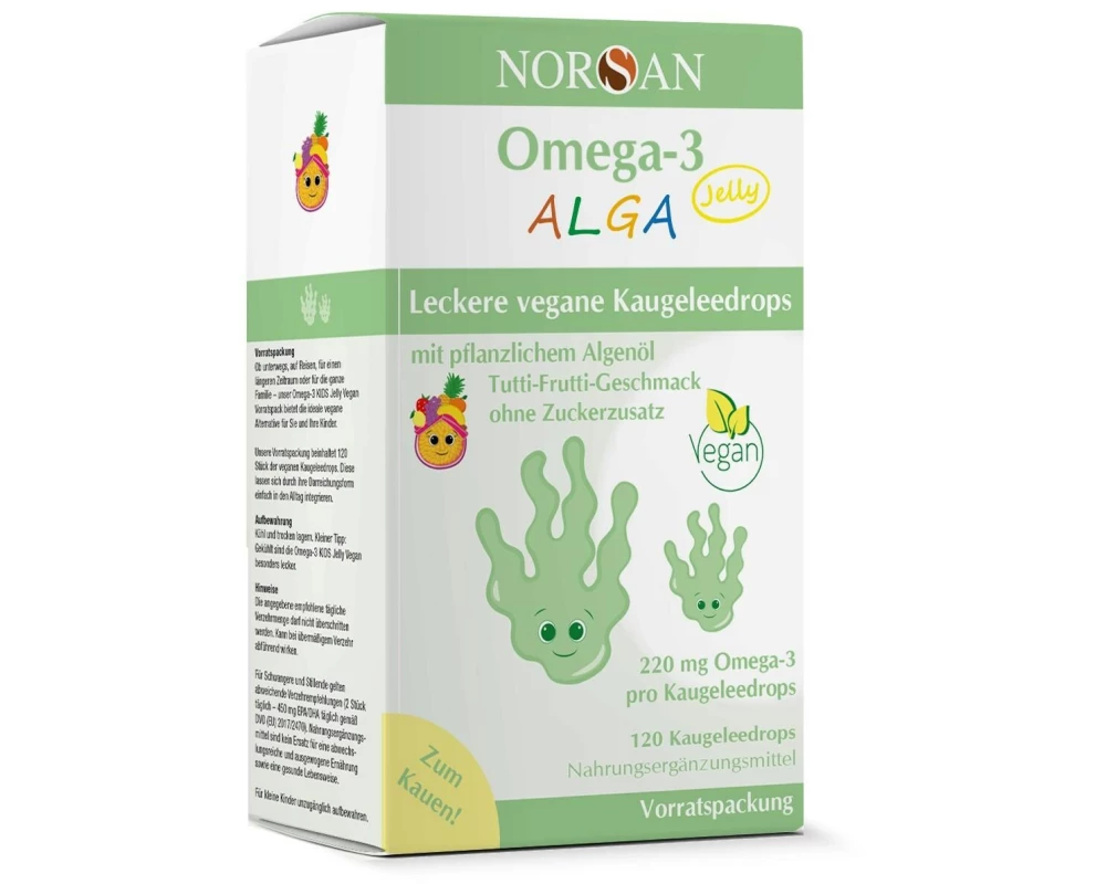 Norsan Omega-3 vegan Alga Jelly 120 Stück