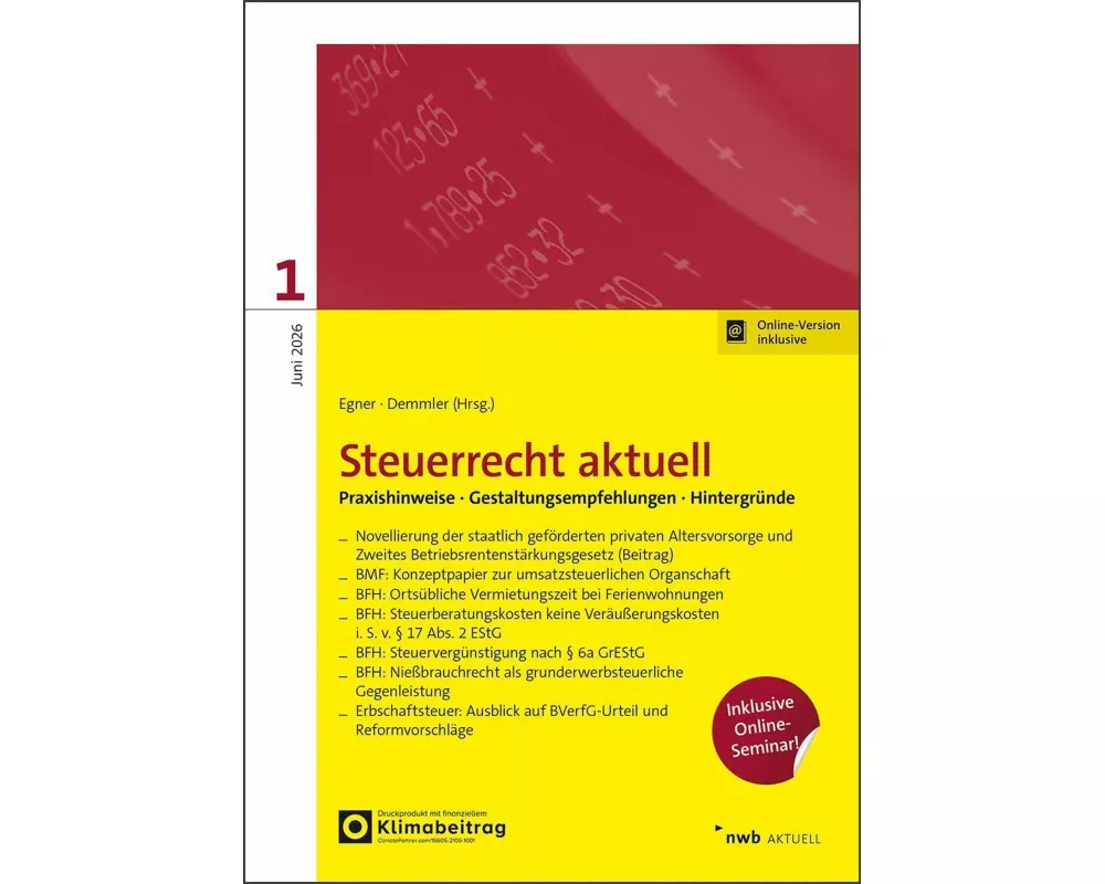 Steuerrecht aktuell 1/2026
