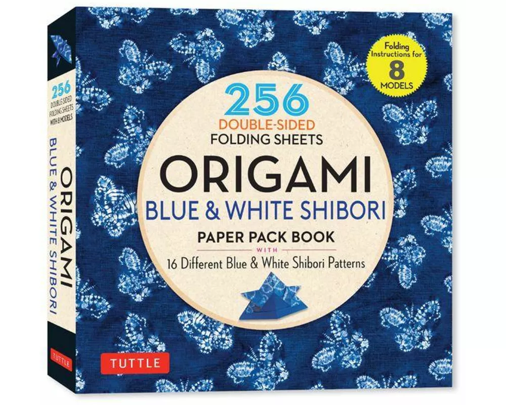 Origami Blue & White Shibori Paper Pack Book