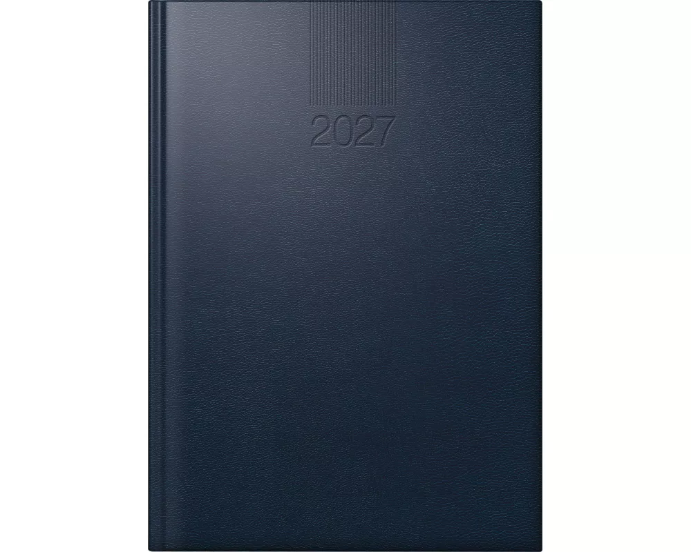 rido/idé 7028903387 Buchkalender Mod. ROMA 1 2027 A5, Kunststoff, dunkelblau