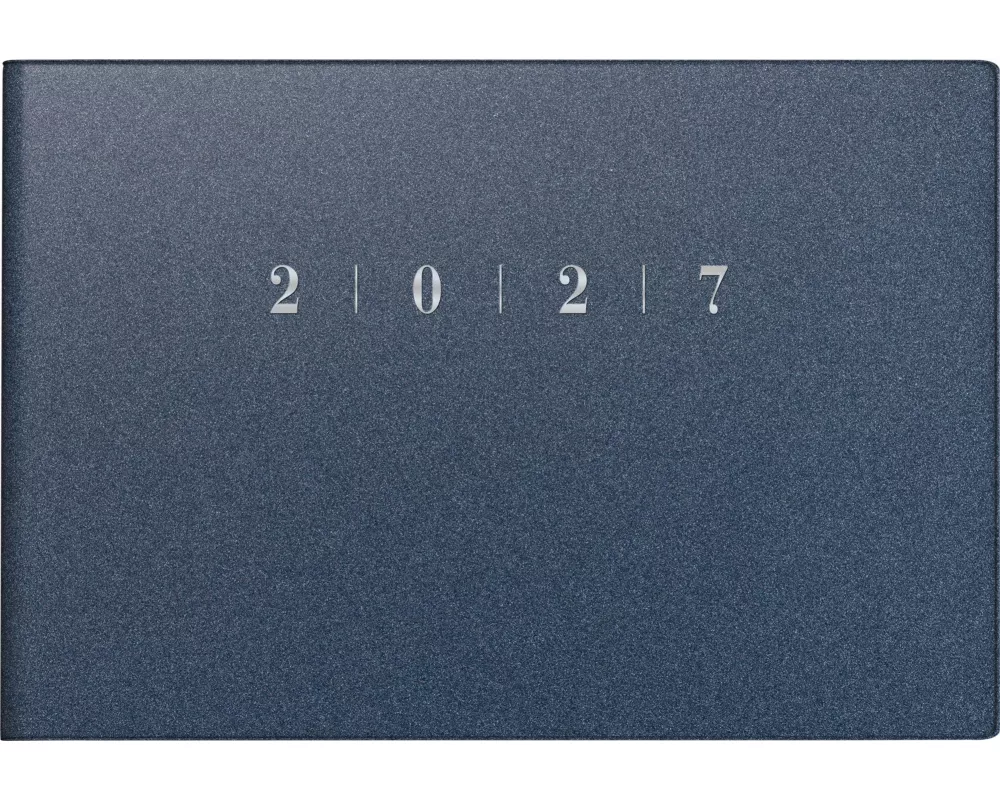 rido/idé 7017563307 Taschenkalender Mod. Septimus 2027 A6 quer, Kunststoff, blau