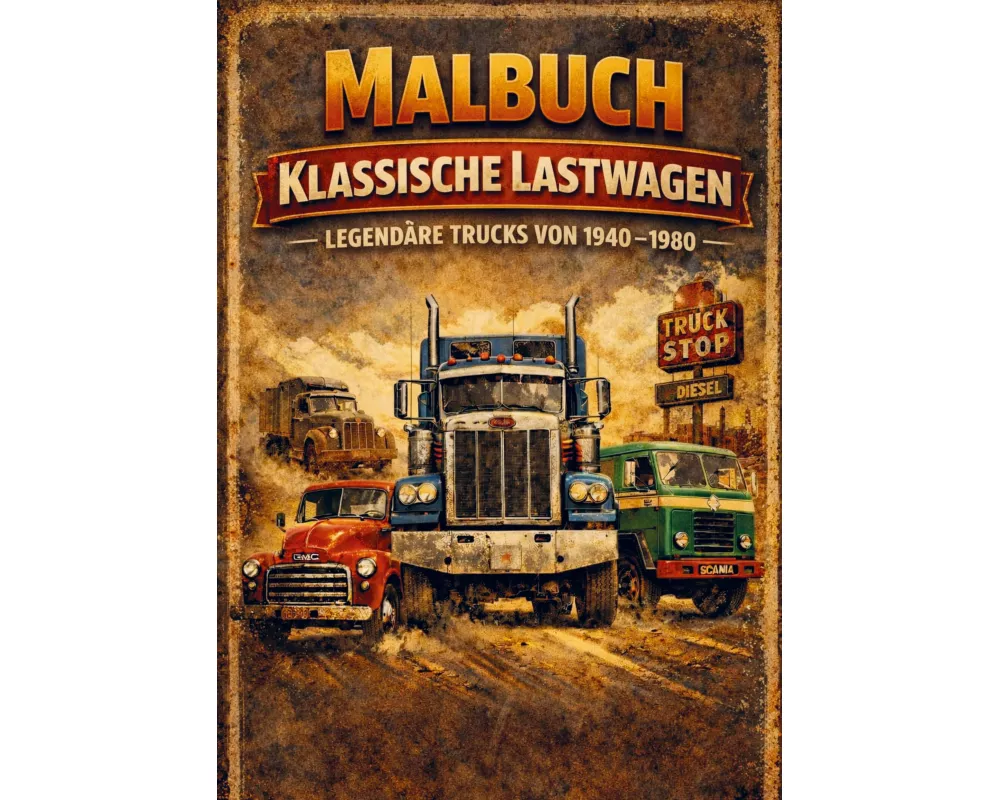 Malbuch, Klassische Lastwagen