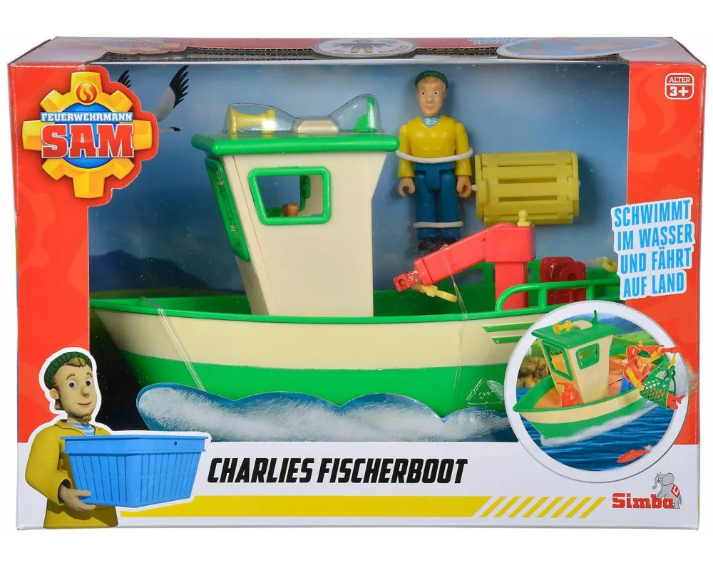 Sam Charlies Fischerboot mit Figur