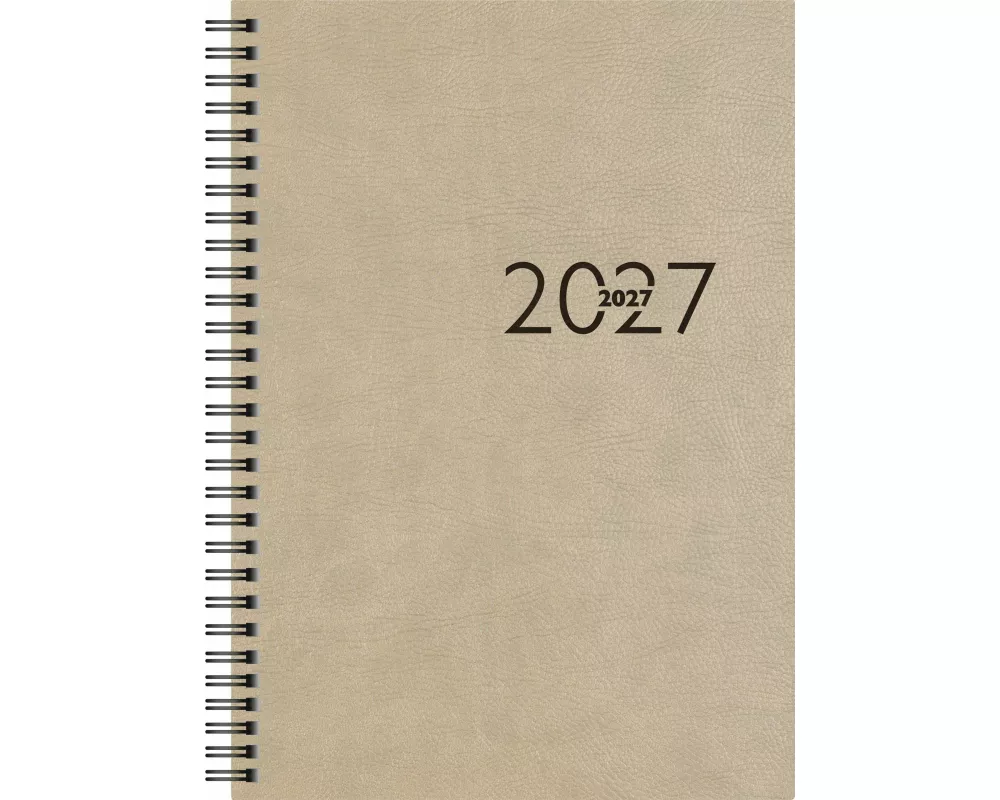 rido/idé 7023036807 Buchkalender Mod. studioplan int. 2027 168×240 mm, Kunstleder, grau