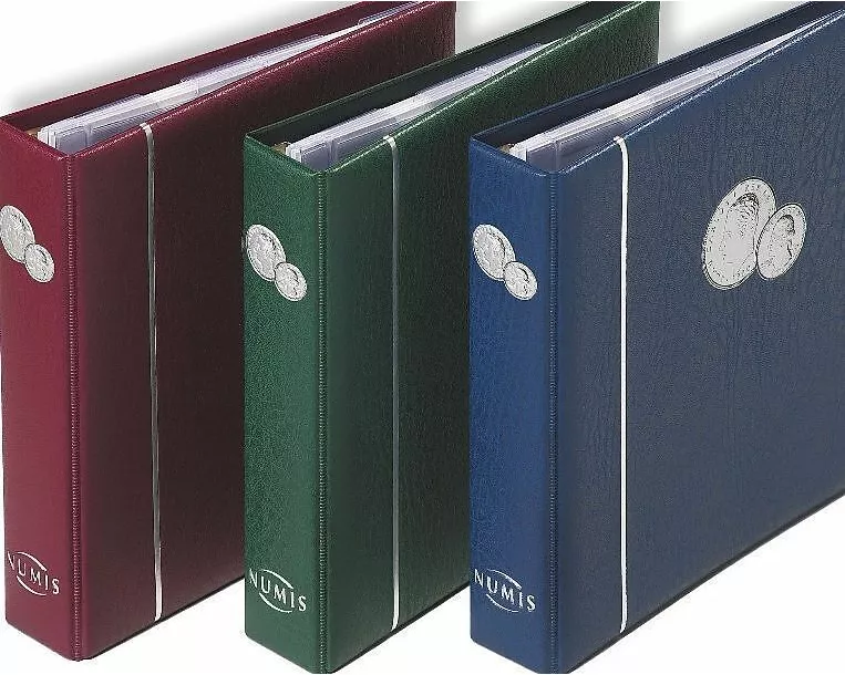 Numis Münzenalbum, inkl. 5 Münzhüllen, blau