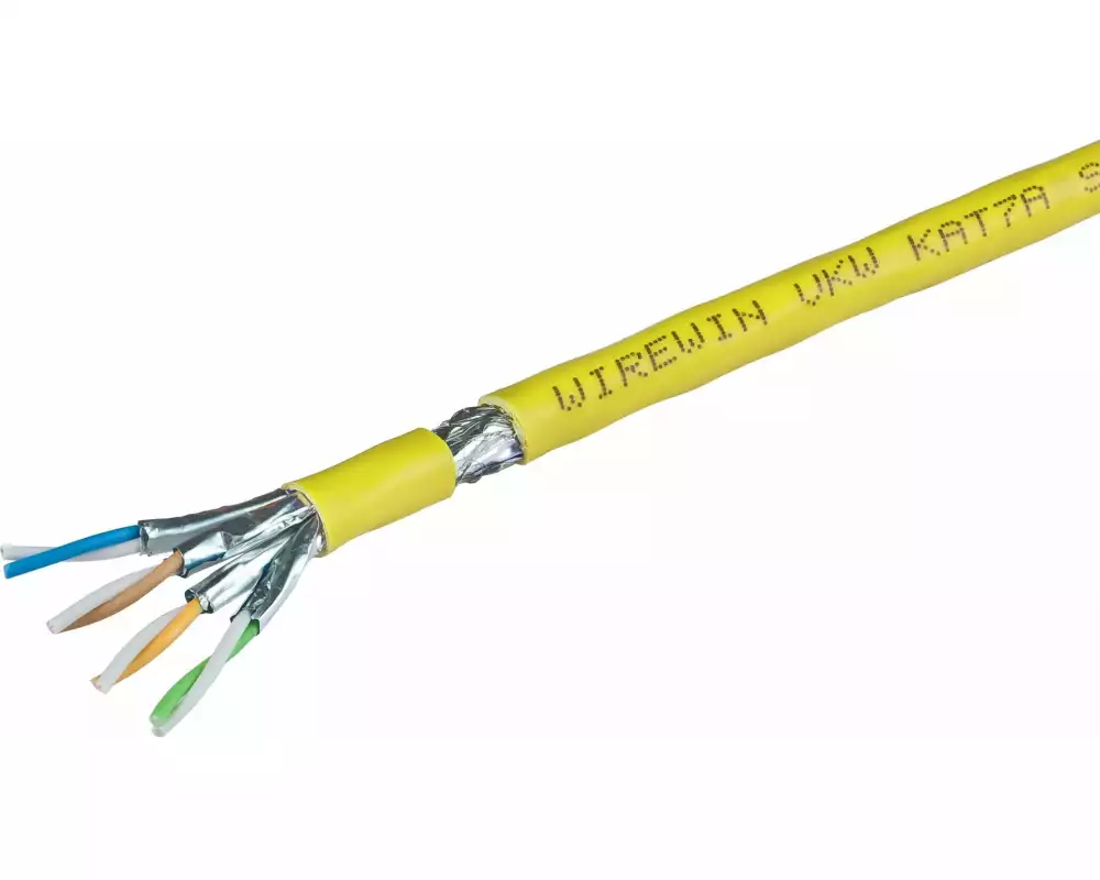 Wirewin Verlegekabel VKW SFTP K7A L3 Cat 7A, S/FTP, 500 m, Gelb