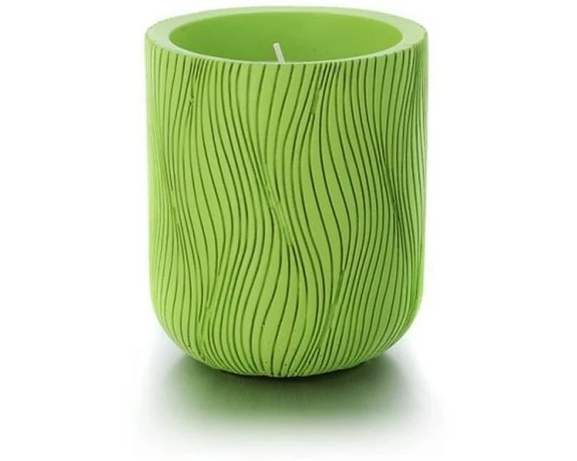 balthasar Gartenkerze Wavy Citronella Hellgrün