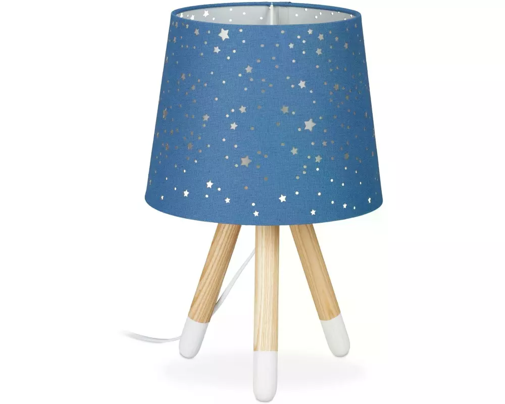 relaxdays Tischlampe Sterne Dunkelblau